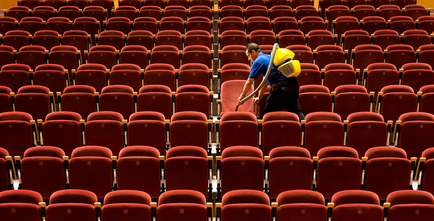 Upholstery cleaning in seating area