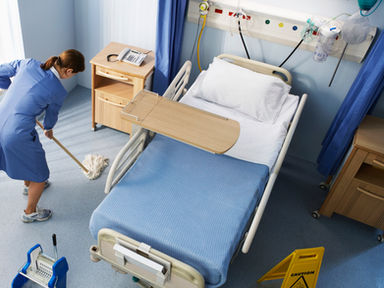 Hospital room cleaning service